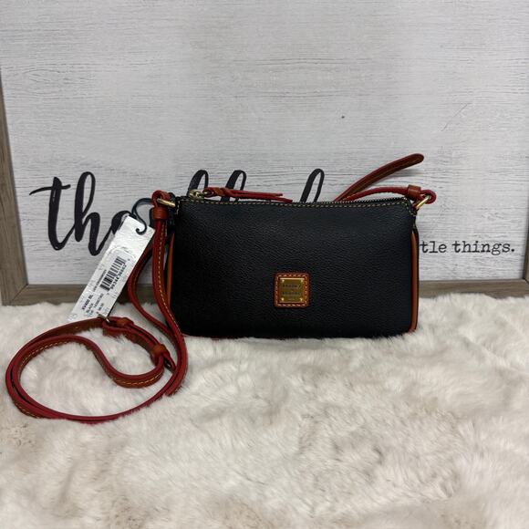 Dooney & Bourke Pebble Grain Black Leather Lexi Crossbody Bag New - Picture 1 of 15